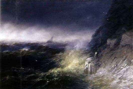 Description of the painting by Ivan Aivazovsky Storm on the Black Sea