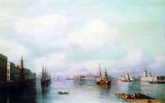 Description of the painting by Ivan Aivazovsky View of St. Petersburg