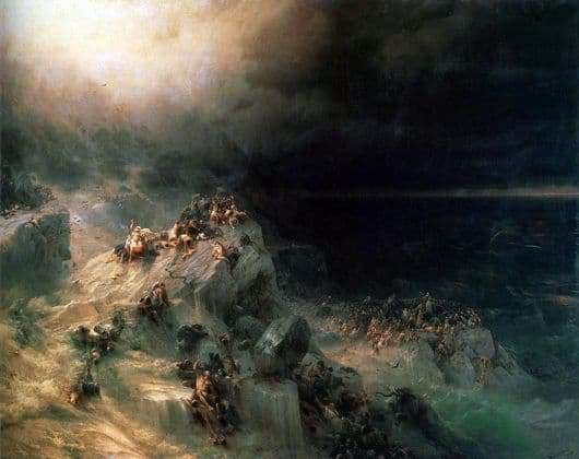 Description of the painting by Ivan Aivazovsky Flood