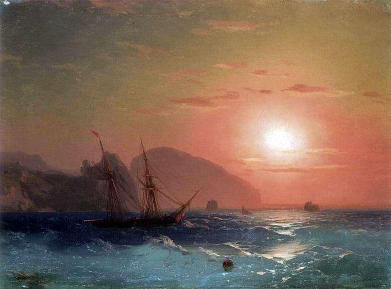 Description of the painting by Ivan Aivazovsky View of Ayu Dag