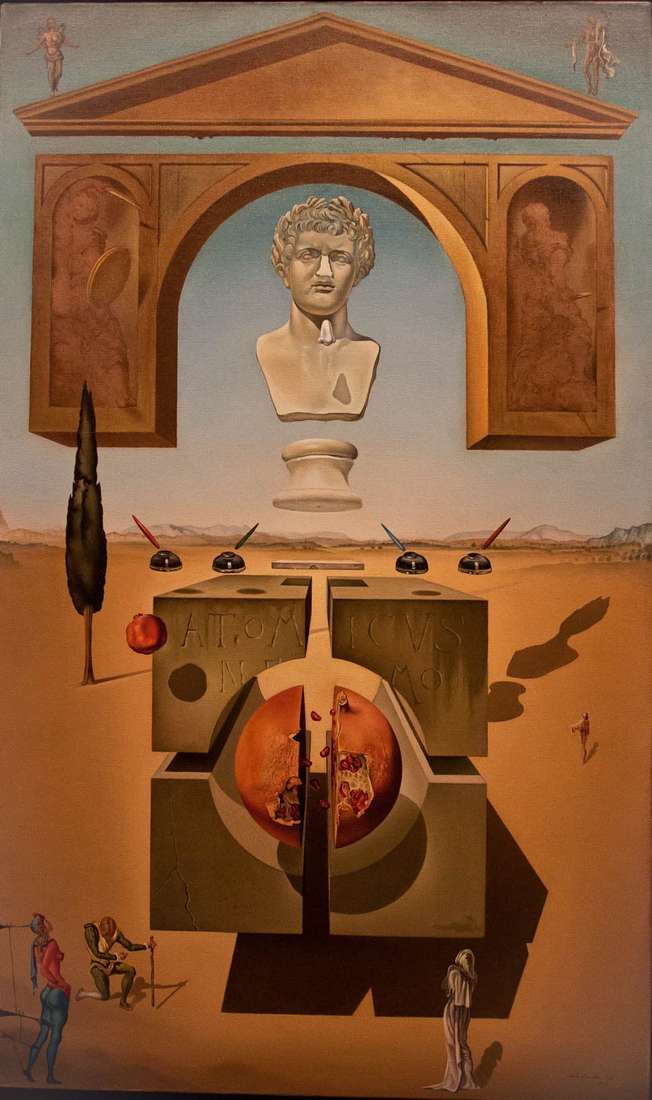 Description of the painting by Salvador Dali Splitting an atom