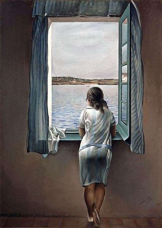 Description of the painting by Salvador Dali Woman at the window