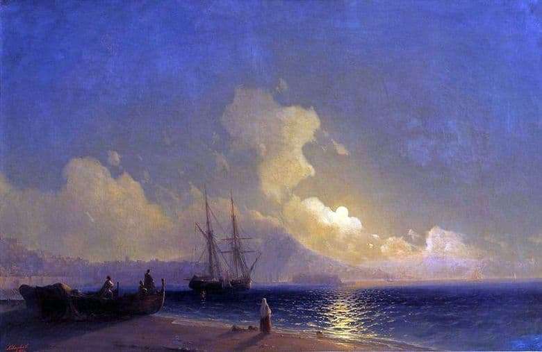 Description of the painting by Ivan Aivazovsky Night at Sea