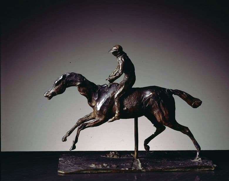 Description of the sculpture of Edgar Degas Horse and Rider