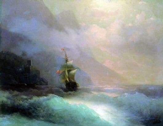 Description of the painting by Ivan Aivazovsky Seascape