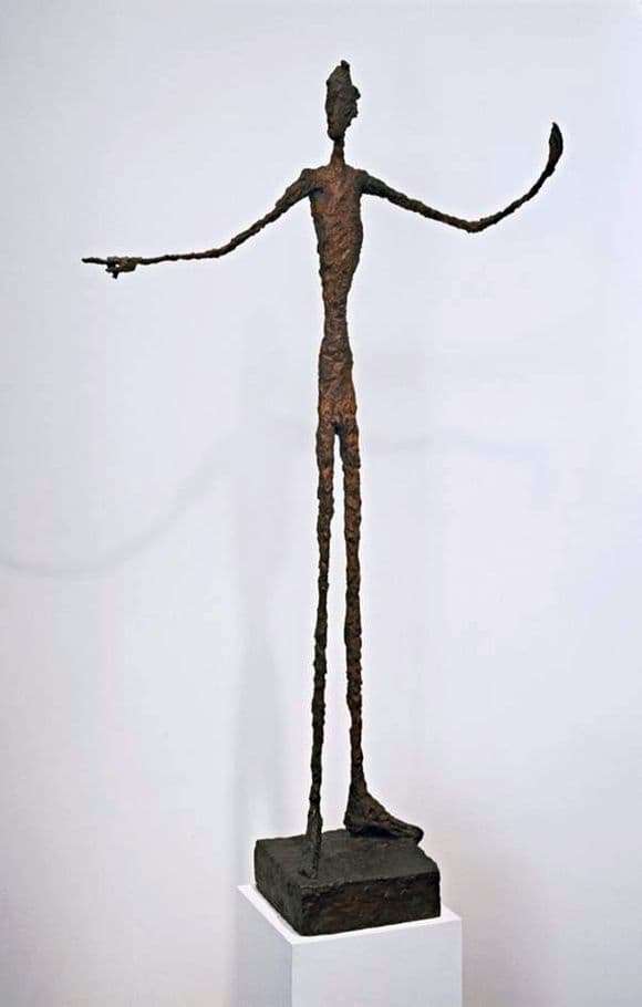 Description of the sculpture Alberto Giacometti Pointing Man