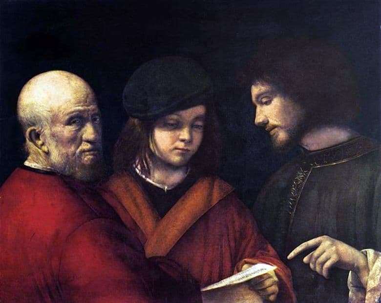 Description of the painting by Giorgione The Three Ages of Life