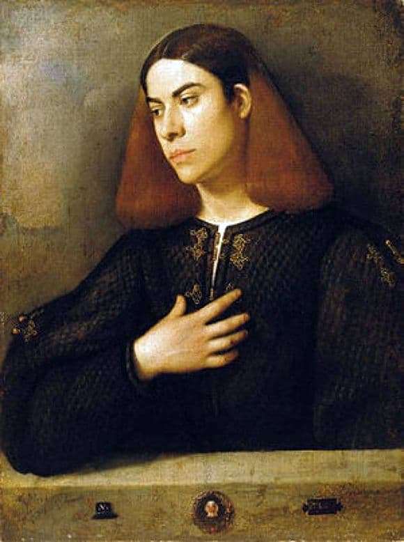 Description of the painting by Giorgione Portrait of a Young Man