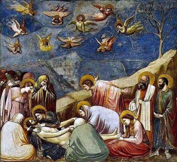 Description of the fresco by Giotto di Bondone Lamentation of Christ