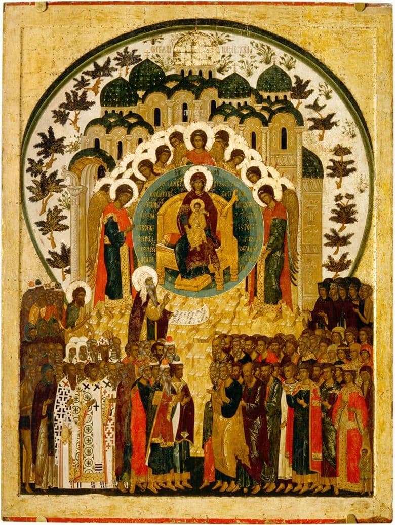 Description of the icon of Dionysius He rejoices in you (end of the 15th century   beginning of the 16th century)