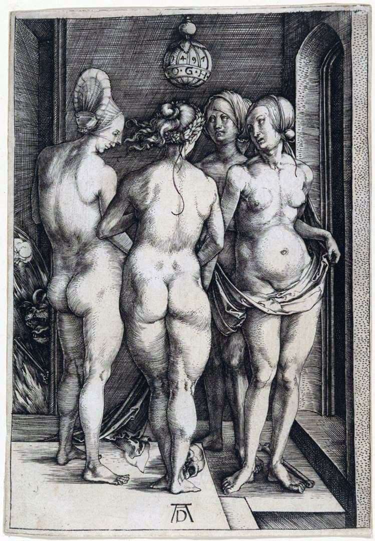 Description of the painting by Albrecht Durer Four Witches