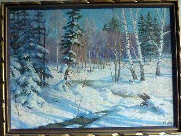 Description of the painting by Alexander Zakharov Winter