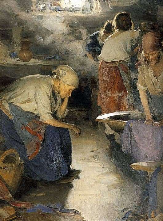 Description of the painting by Abram Arkhipova Laundresses