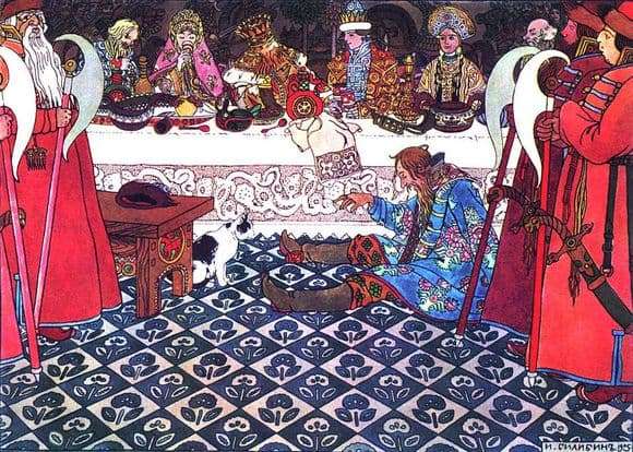 Description of the illustration by Ivan Bilibin A Feast at Prince Guidon