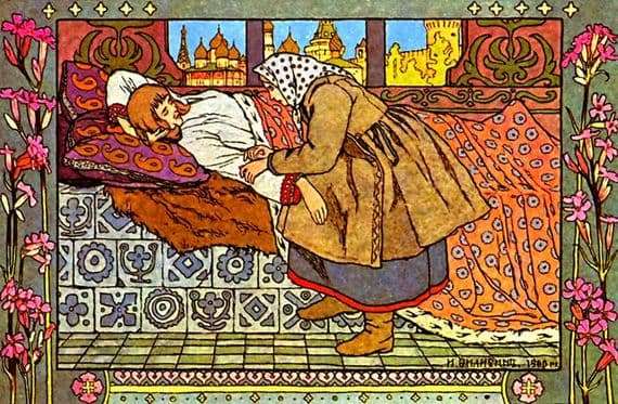 Illustration to the fairy tale Finista Jasna Sokol feather by Ivan Bilibin