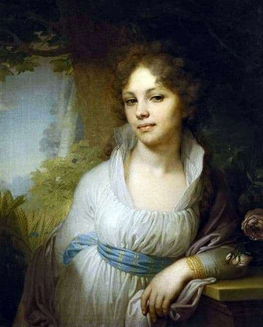 Description of the painting by Vladimir Borovikovsky Portrait of Lopukhina