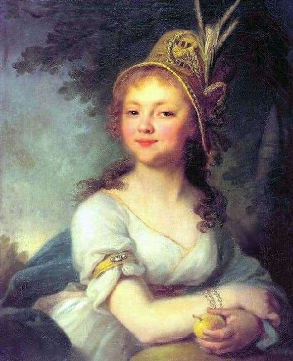 Description of the painting by Vladimir Borovikovsky Portrait of Arsenyeva