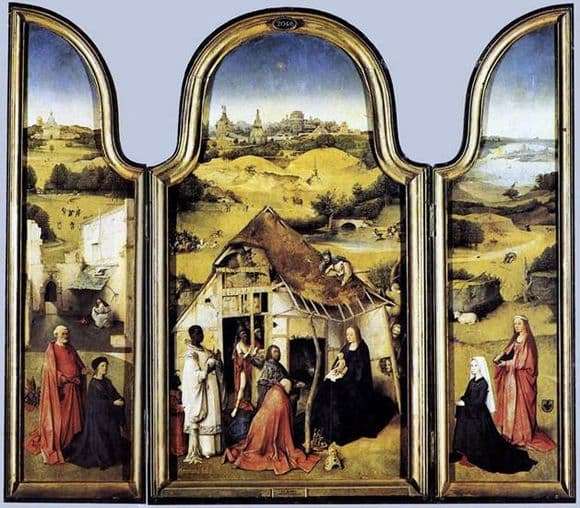 Description of the painting by The Adoration of the Magi by Hieronymus Bosch