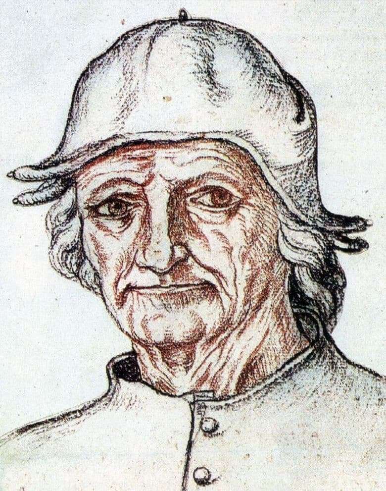 Description of the painting by Hieronymus Bosch Self portrait