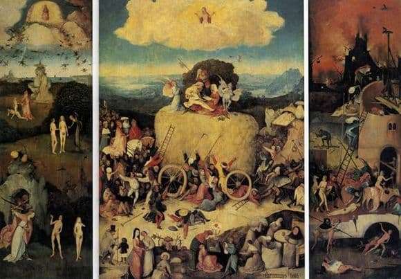 Description of the painting by Hieronymus Bosch Haystack