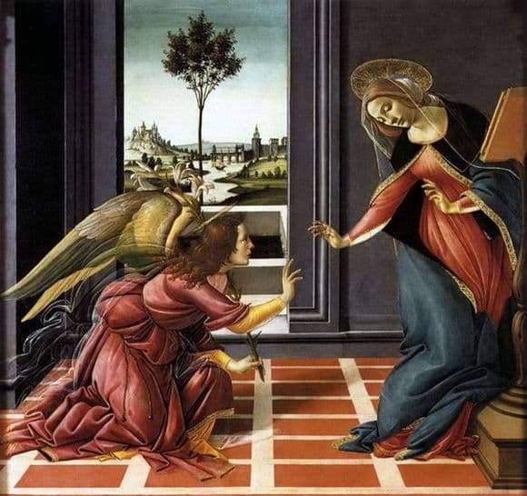 Description of the painting by Sandro Botticelli Annunciation