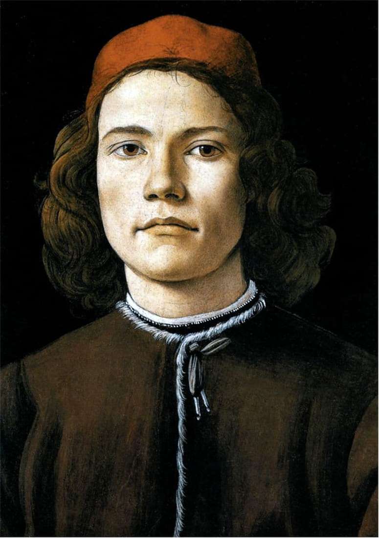 Description of the painting by Sandro Botticelli Portrait of a young man