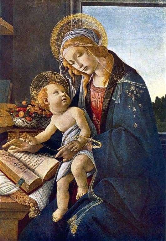 Description of the painting by Sandro Botticelli Madonna with a book