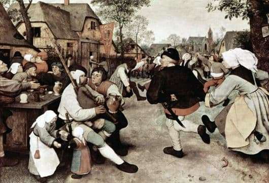 Description of the painting by Peter Bruegel Peasant Dance