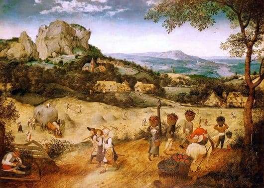 Description of the painting by Pieter Bruegel Harvest