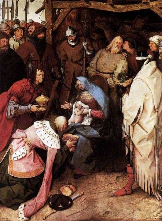 Description of the painting by Peter Bruegel Adoration of the Magi