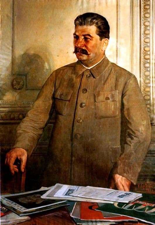 Description of the painting by Isaac Brodsky “Stalin” ️ - Brodsky Isaac