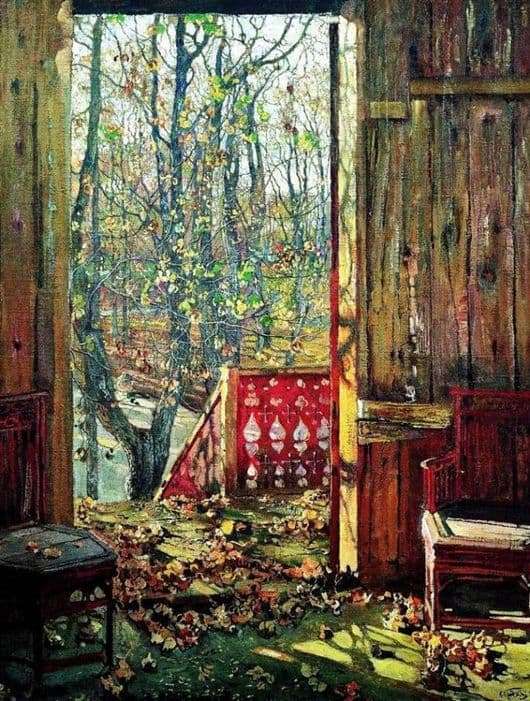 Description of the painting by Isaac Brodsky Fallen leaves