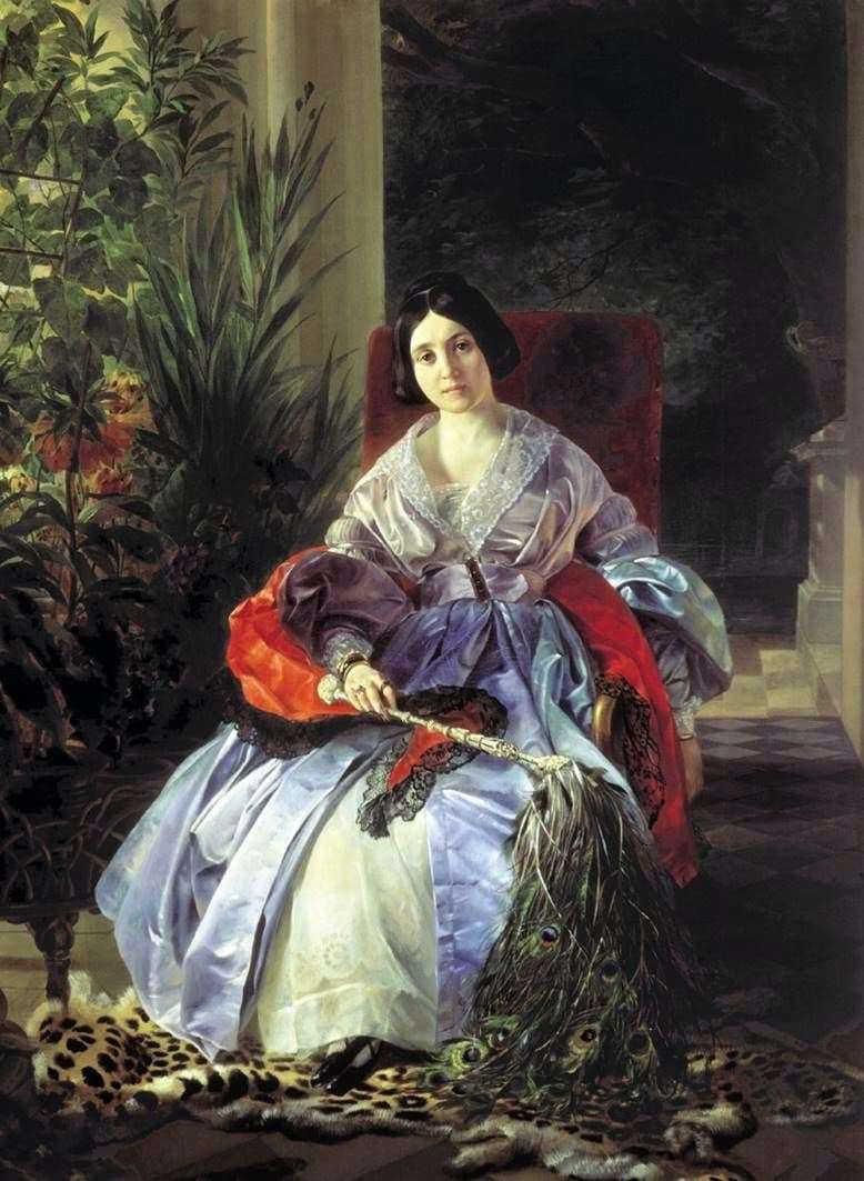 Description of the painting by Karl Bryullov Portrait of Princess Saltykova