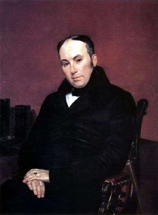 Description of the painting by Karl Bryullov Portrait of Vasily Zhukovsky