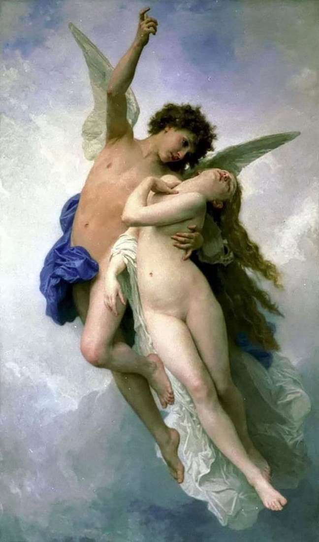 Description of the painting by William Bouguereau Cupid and Psyche