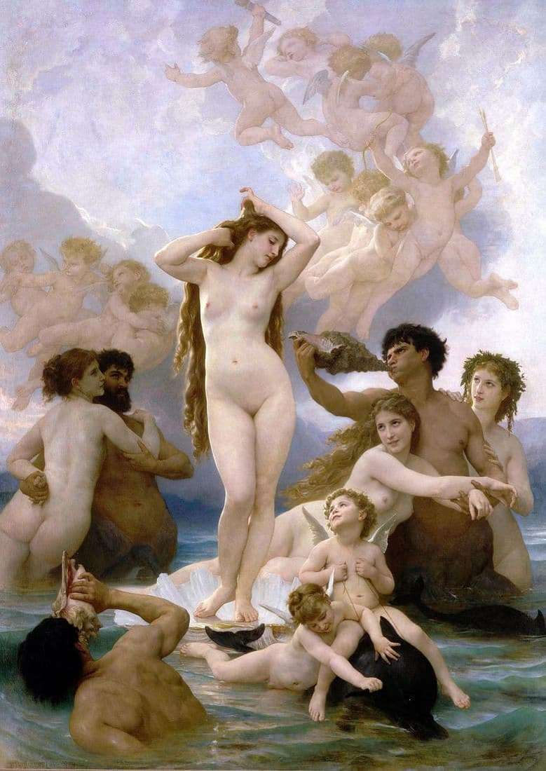 Description of the painting by William Bouguereau The Birth of Venus