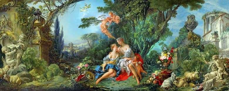 Description of the painting by Francois Boucher Jupiter and Callisto