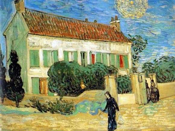 Description of the painting by Vincent Van Gogh White House at Night