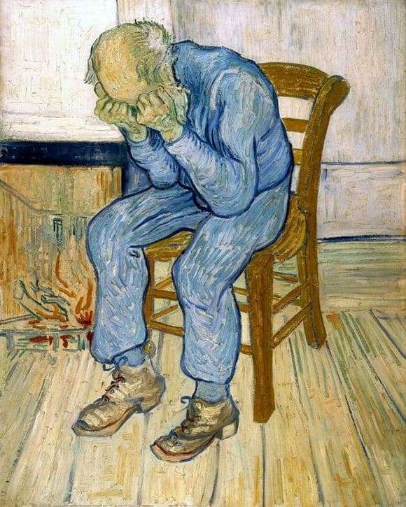 Description of the painting by Vincent Van Gogh On the threshold of eternity