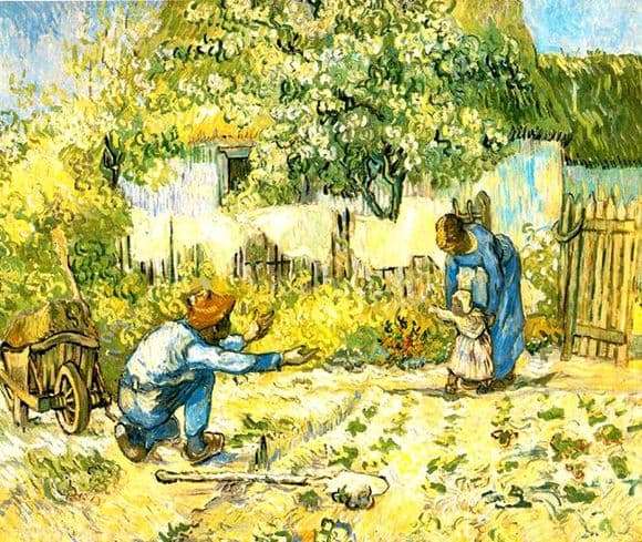 Description of the painting by Vincent Van Gogh First steps