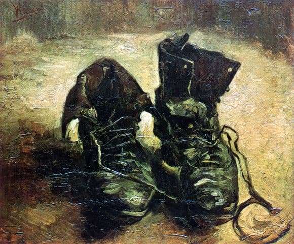 Description of the painting by Vincent Van Gogh Shoes