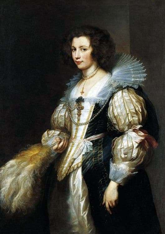 Description of the painting by Anthony Van Dyck Marie Louise de Tassis