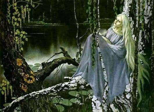 Description of the painting by Konstantin Vasilyev Mermaid