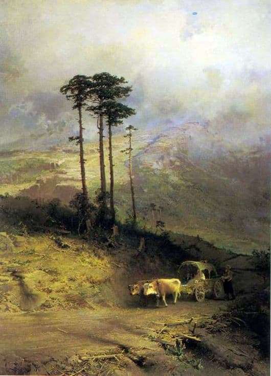Description of the painting by Fyodor Vasilyev In the Crimean Mountains