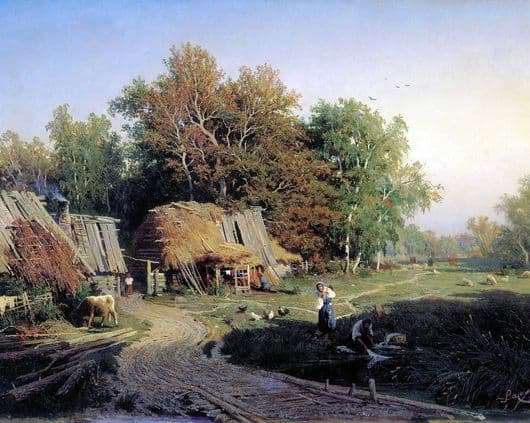 Description of the painting by Fyodor Vasilyev Village