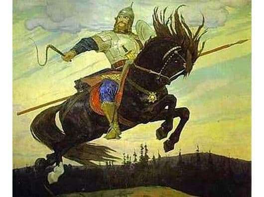 Description of the painting by Victor Vasnetsov Bogatyr gallop