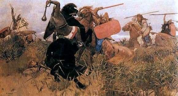 Description of the painting by Viktor Vasnetsov The Battle of the Scythians with the Slavs