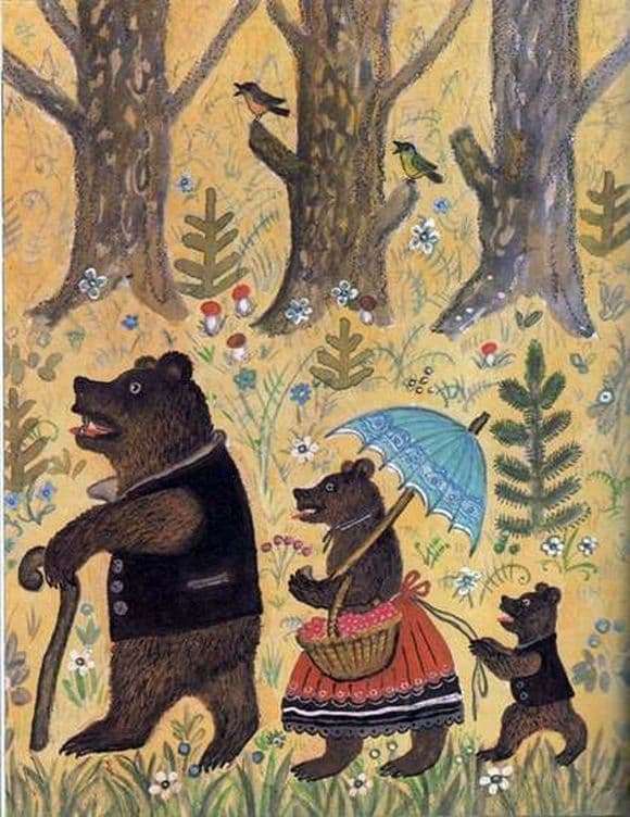 Description of the illustration by Yuri Vasnetsov Three Bears
