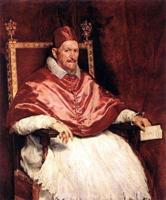 Description of the painting by Diego Velázquez Papa Innocent