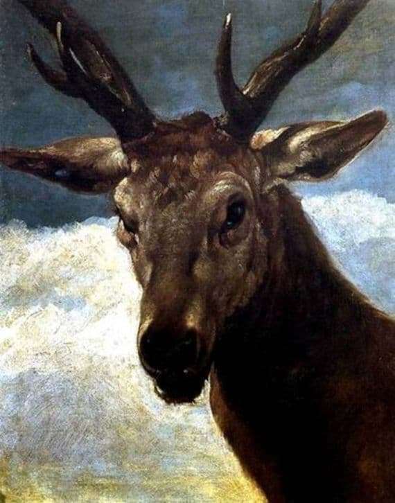 Description of the painting by Diego Velázquez The head of a deer